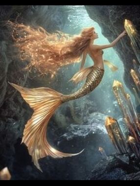 Custom Fridge Magnet Golden Mermaid